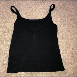 Brandy Melville Black Button Up Tank